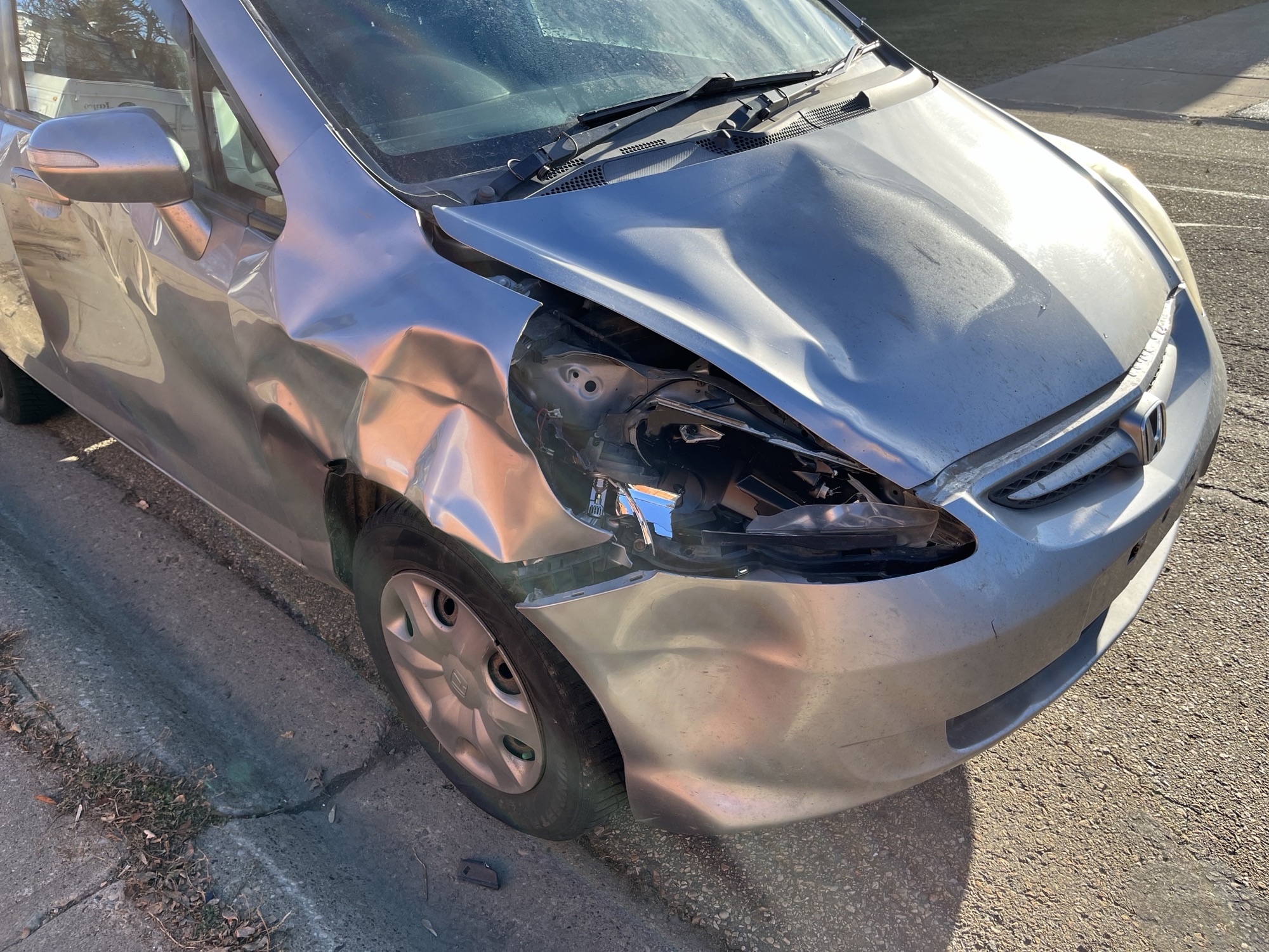 Car after deer strike